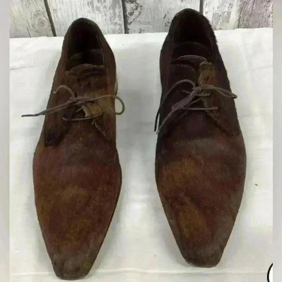 Lloyd Germany 1888 Oriza Brown Suede Pointed Toe Lace-up Classic Oxford Dress - Picture 8 of 11